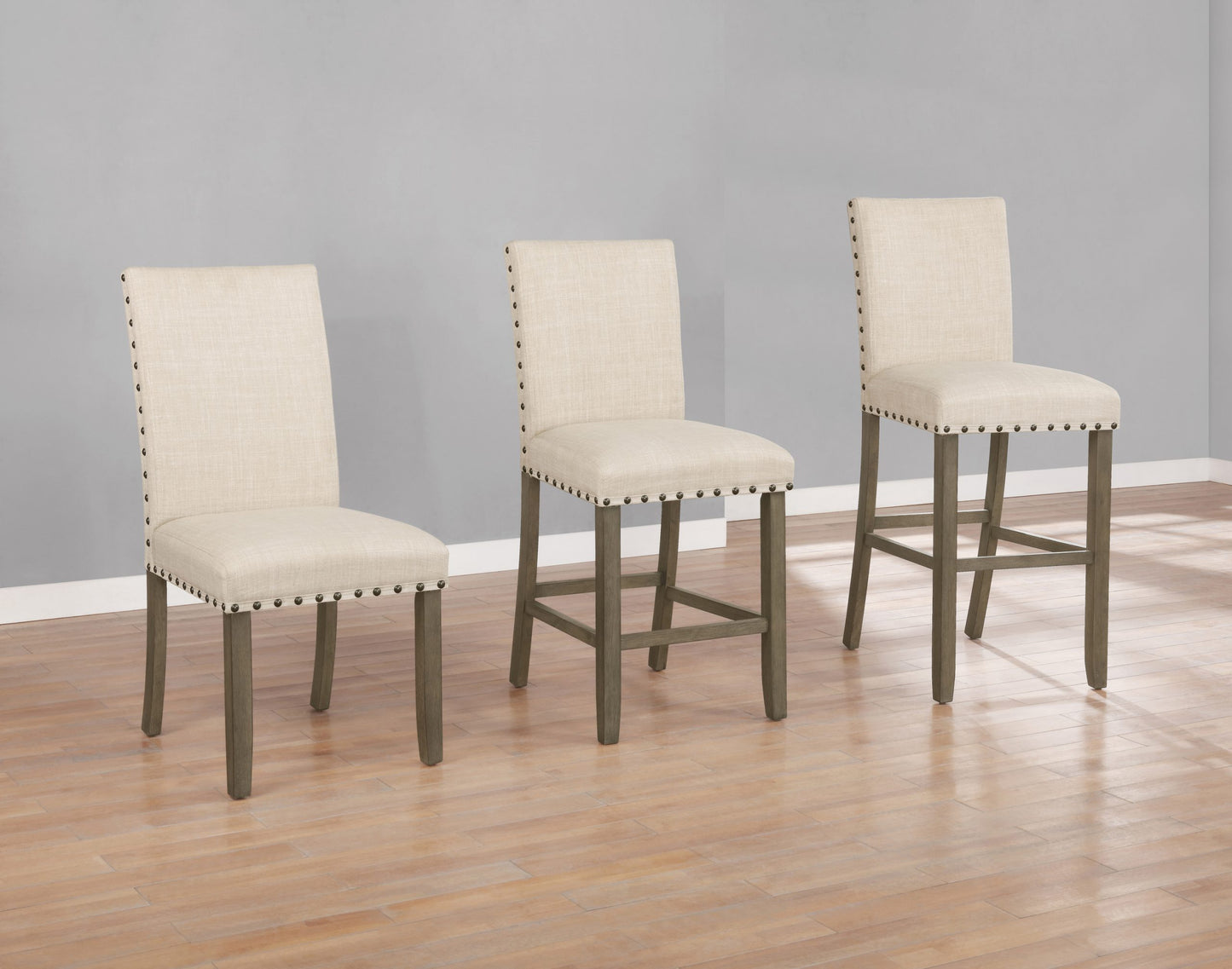 BEIGE - UPHOLSTERED DINING SIDE CHAIR