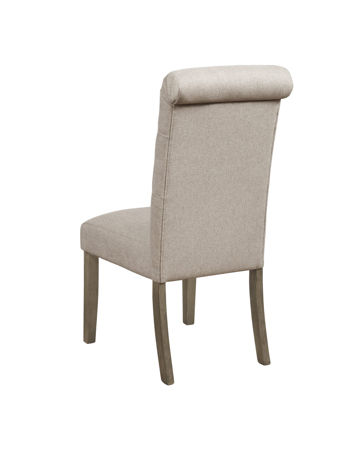 BEIGE - TUFTED BACK DINING CHAIR