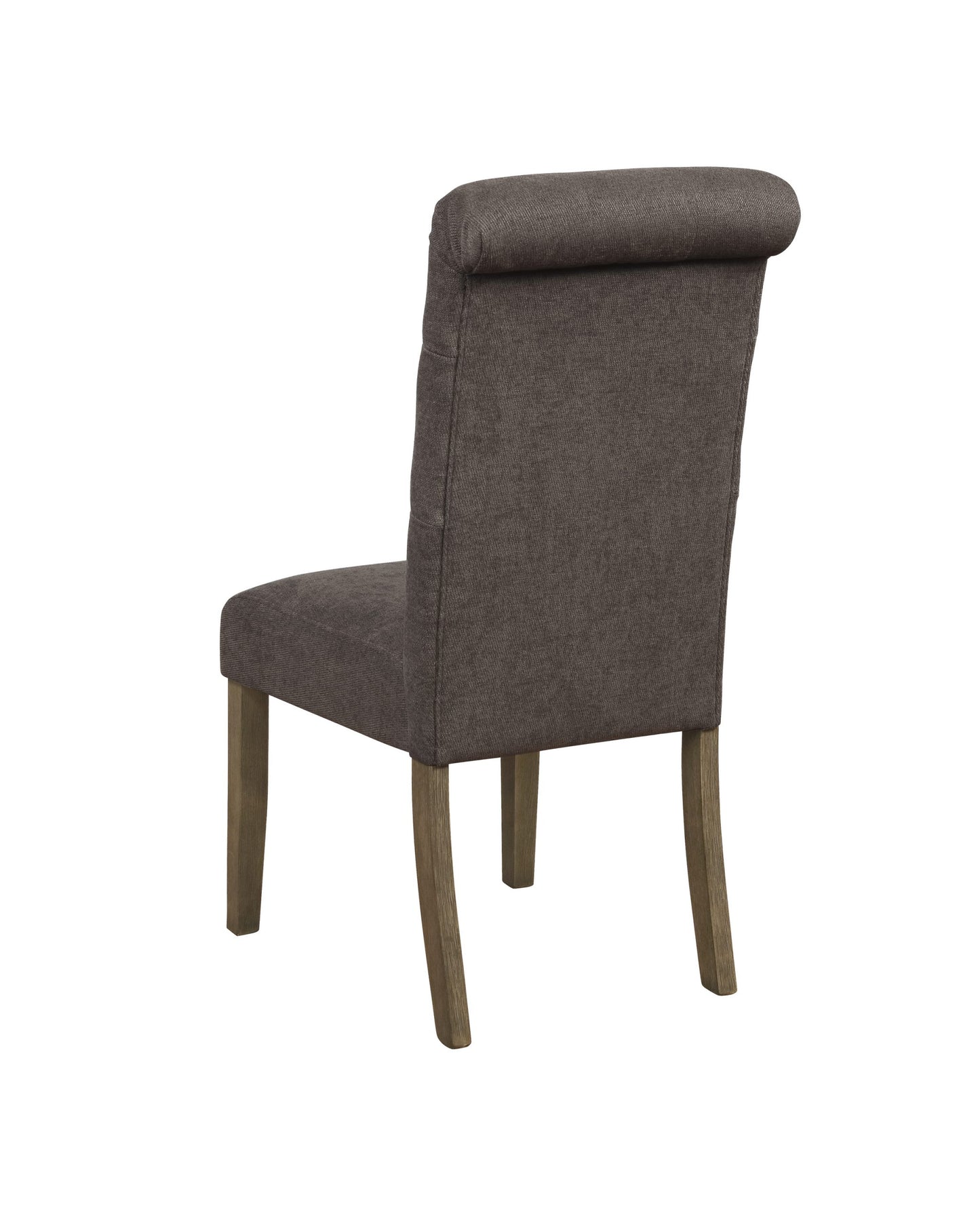 BROWN - TUFTED BACK DINING CHAIR