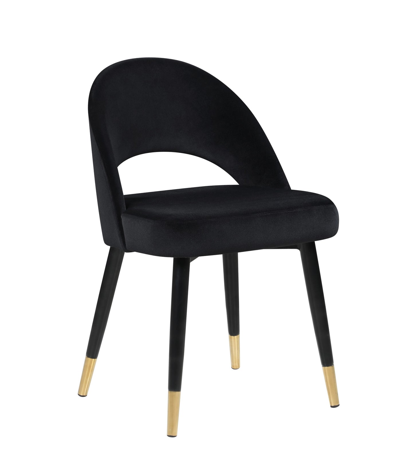 BLACK - ARCHED BACK UPHOLSTERED DINING CHAIR