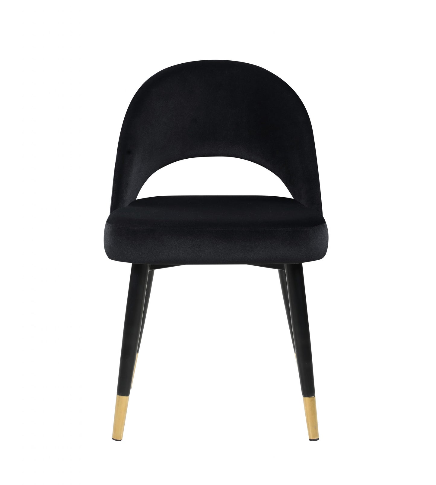 BLACK - ARCHED BACK UPHOLSTERED DINING CHAIR