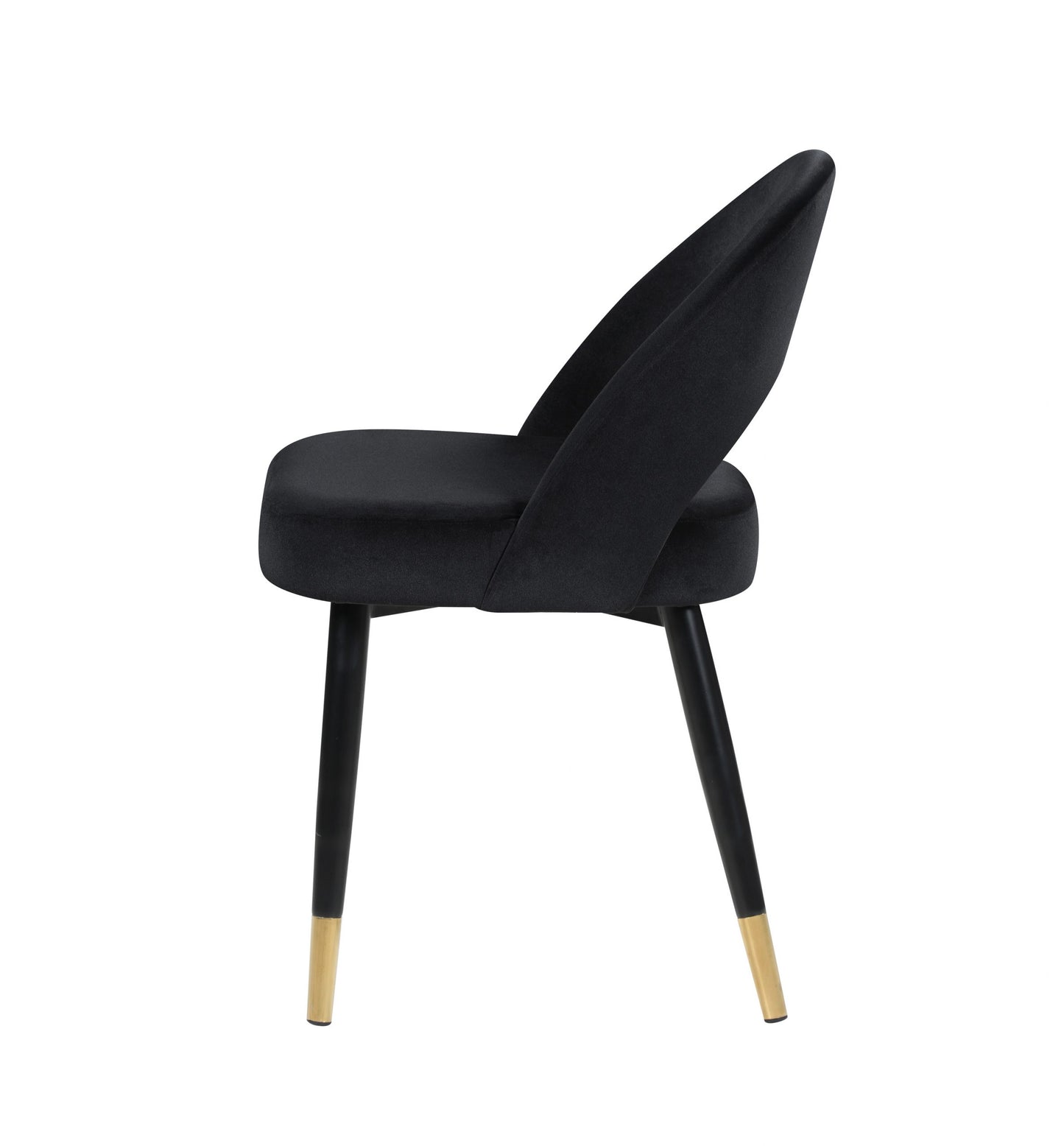 BLACK - ARCHED BACK UPHOLSTERED DINING CHAIR