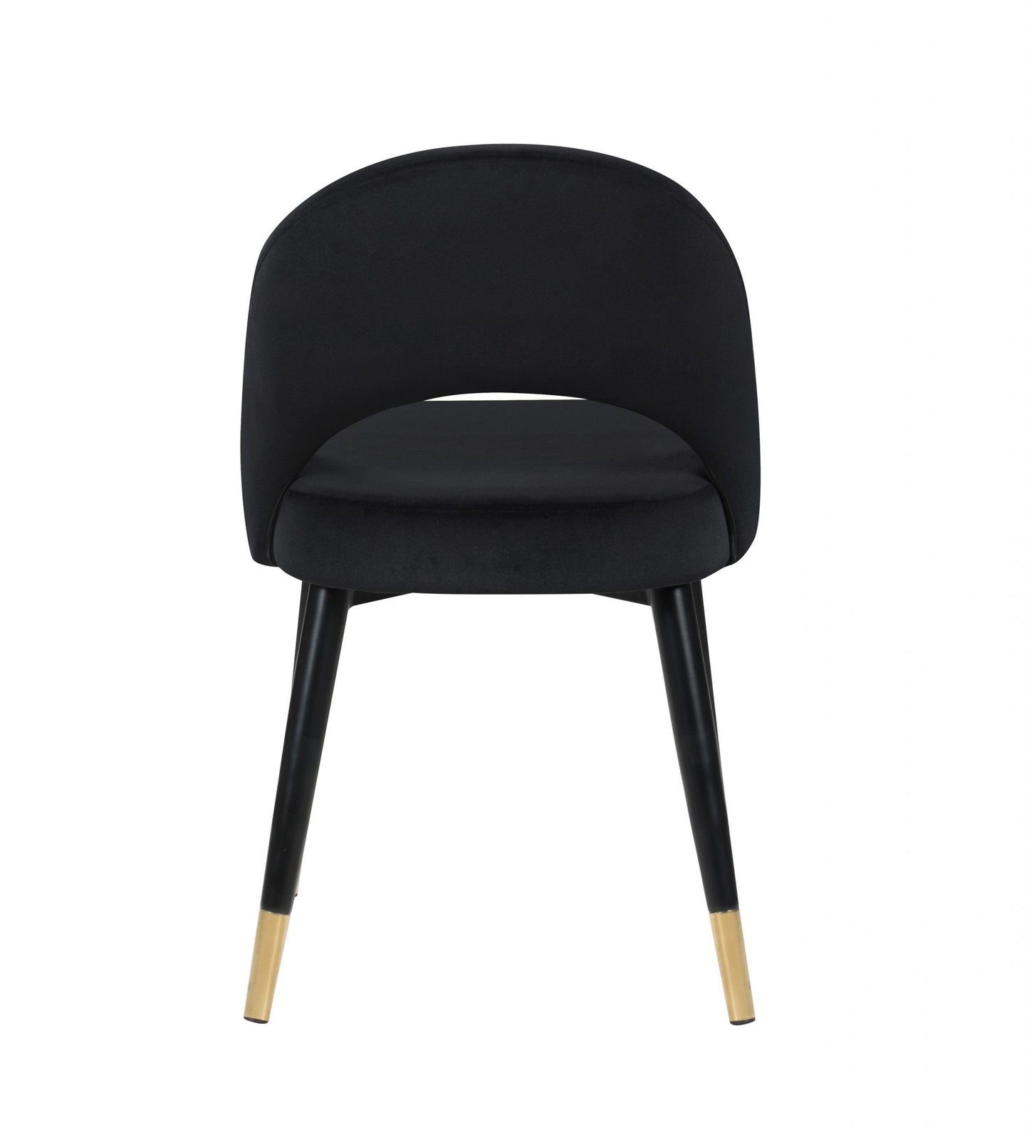 BLACK - ARCHED BACK UPHOLSTERED DINING CHAIR