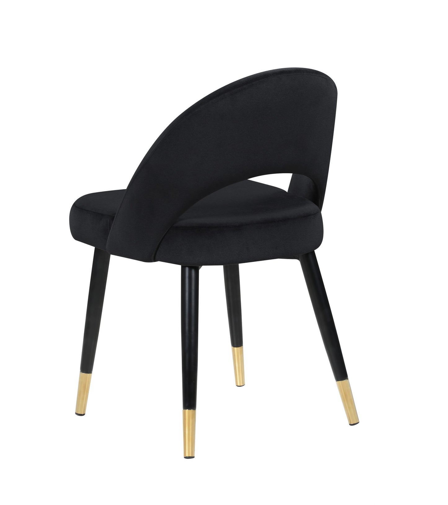 BLACK - ARCHED BACK UPHOLSTERED DINING CHAIR