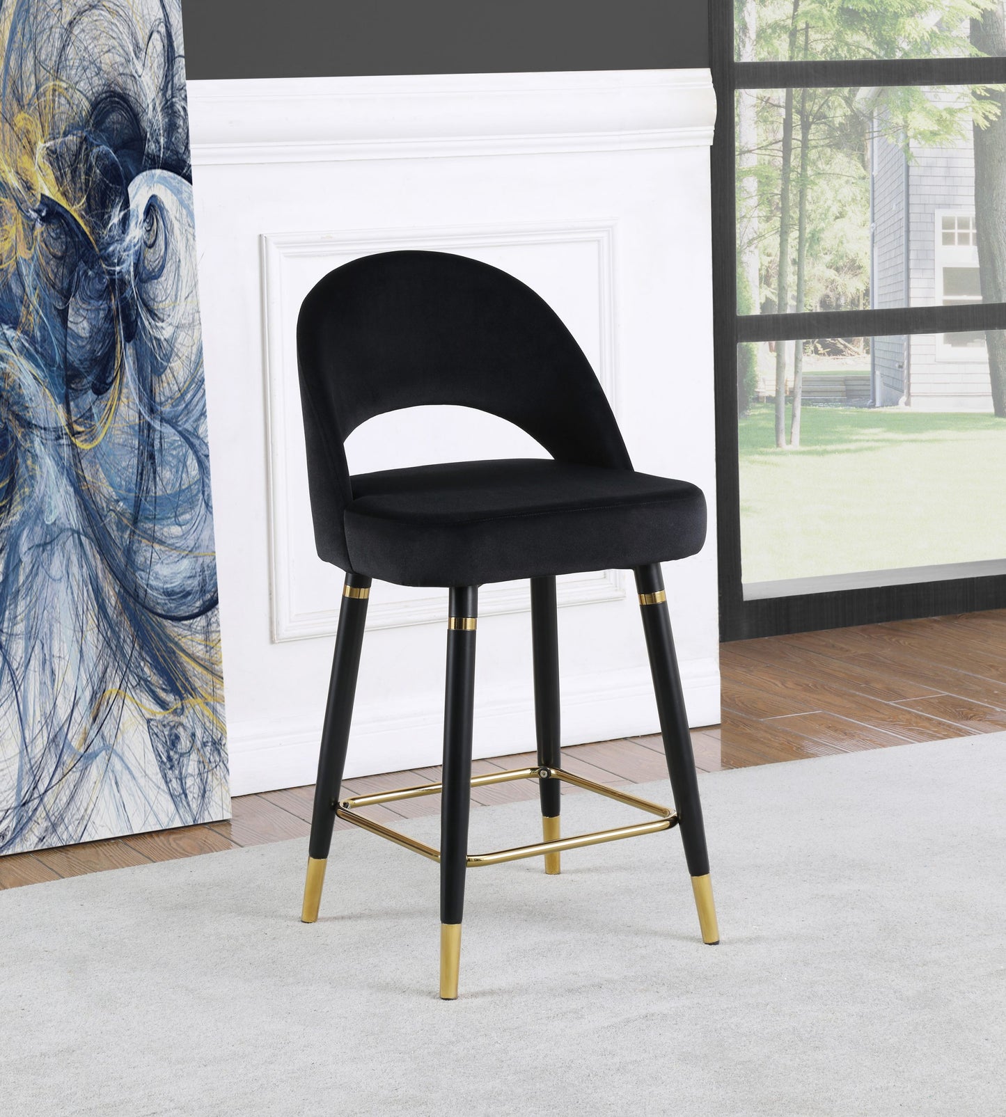 BLACK - COUNTER HEIGHT STOOL