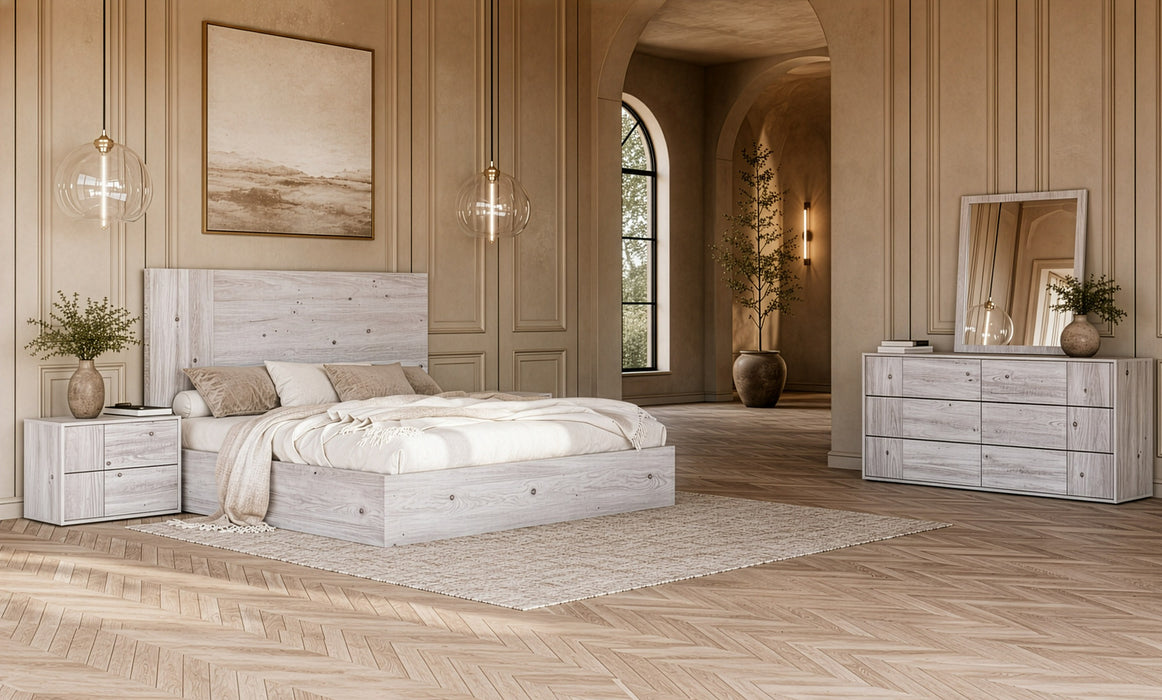 Asus - Italian Modern White Washed Oak Dresser