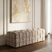 Rousey - Modern Taupe Fabric Bench