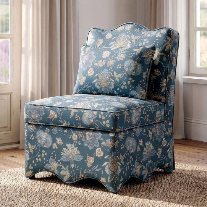 Hemsworth Accent Chair - Jacobean Peacock Blue