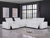 Global United 1208 White 6PC Sectional