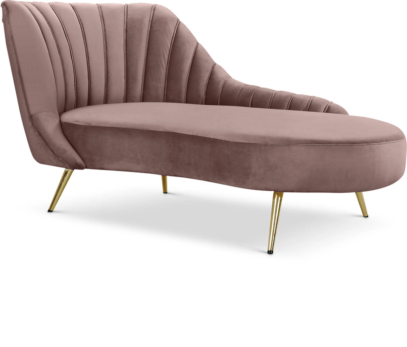 Margo Pink Velvet Chaise