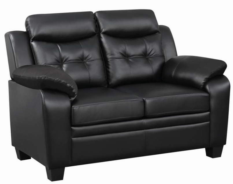 Everyday Black Stationary Loveseat