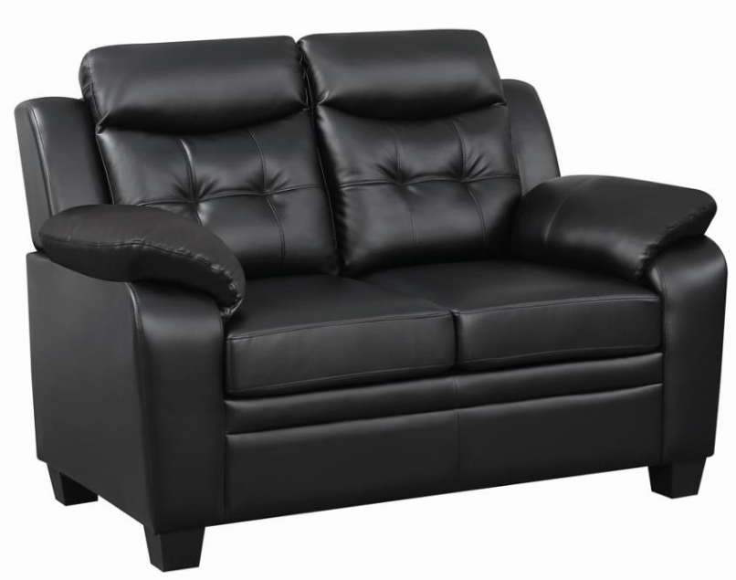 Dash Loveseat - Black Contemporary Loveseat | NorCal Furniture Santa Clara CA