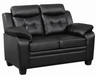 Dash Loveseat - Black Contemporary Loveseat | NorCal Furniture Santa Clara CA