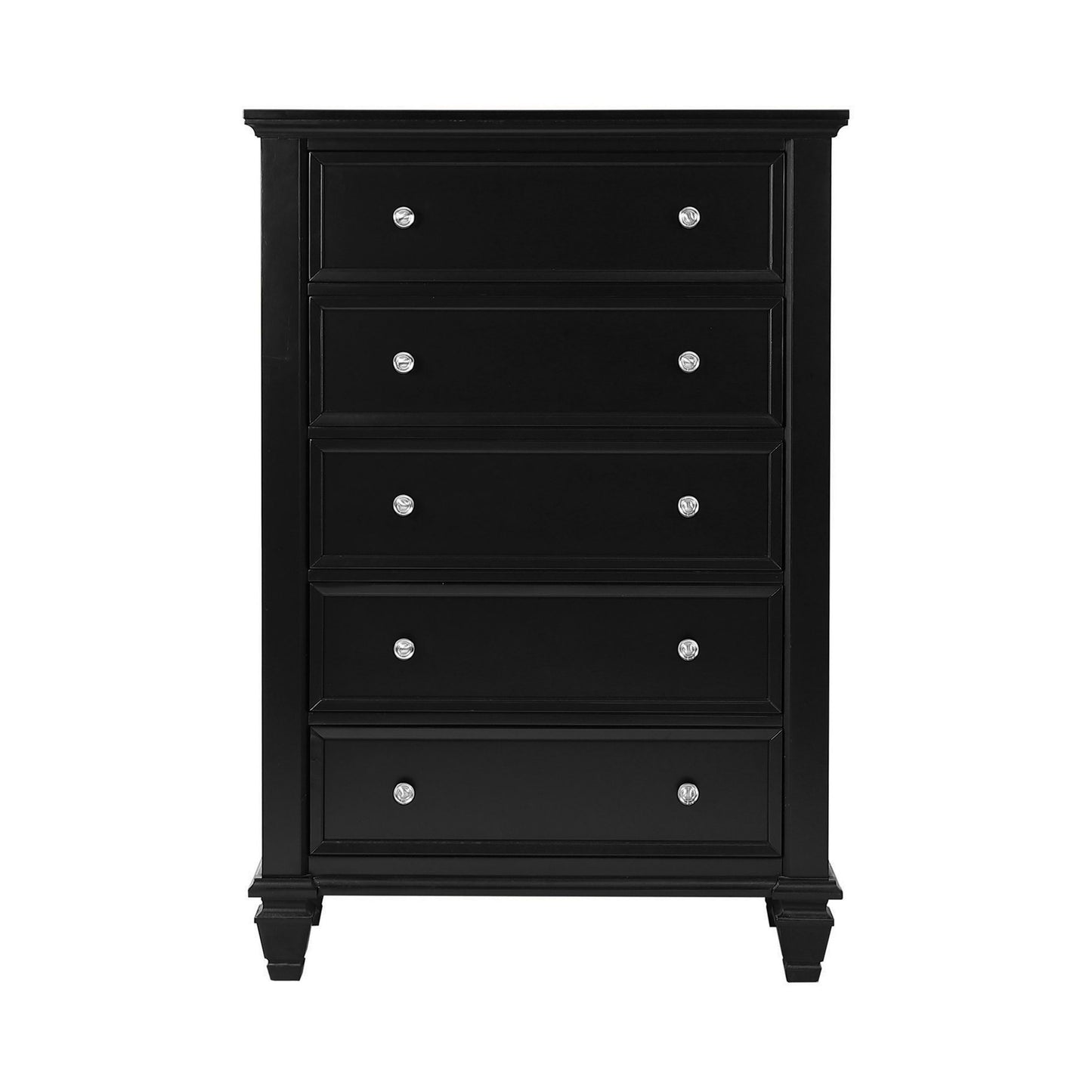 BLACK - 5 DRAWER CHEST