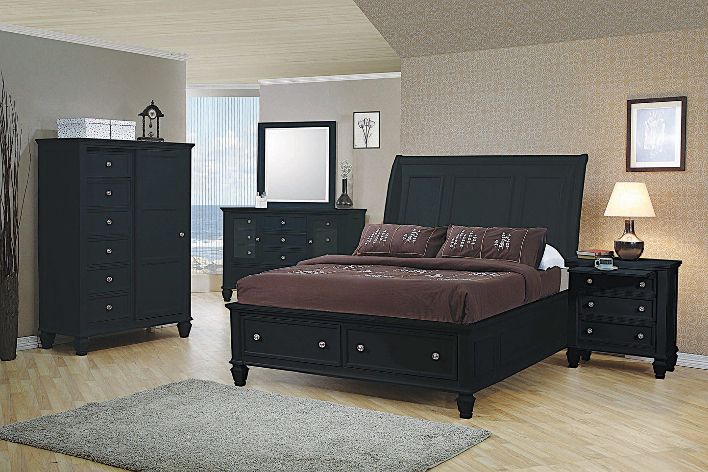 BLACK - STORAGE BED