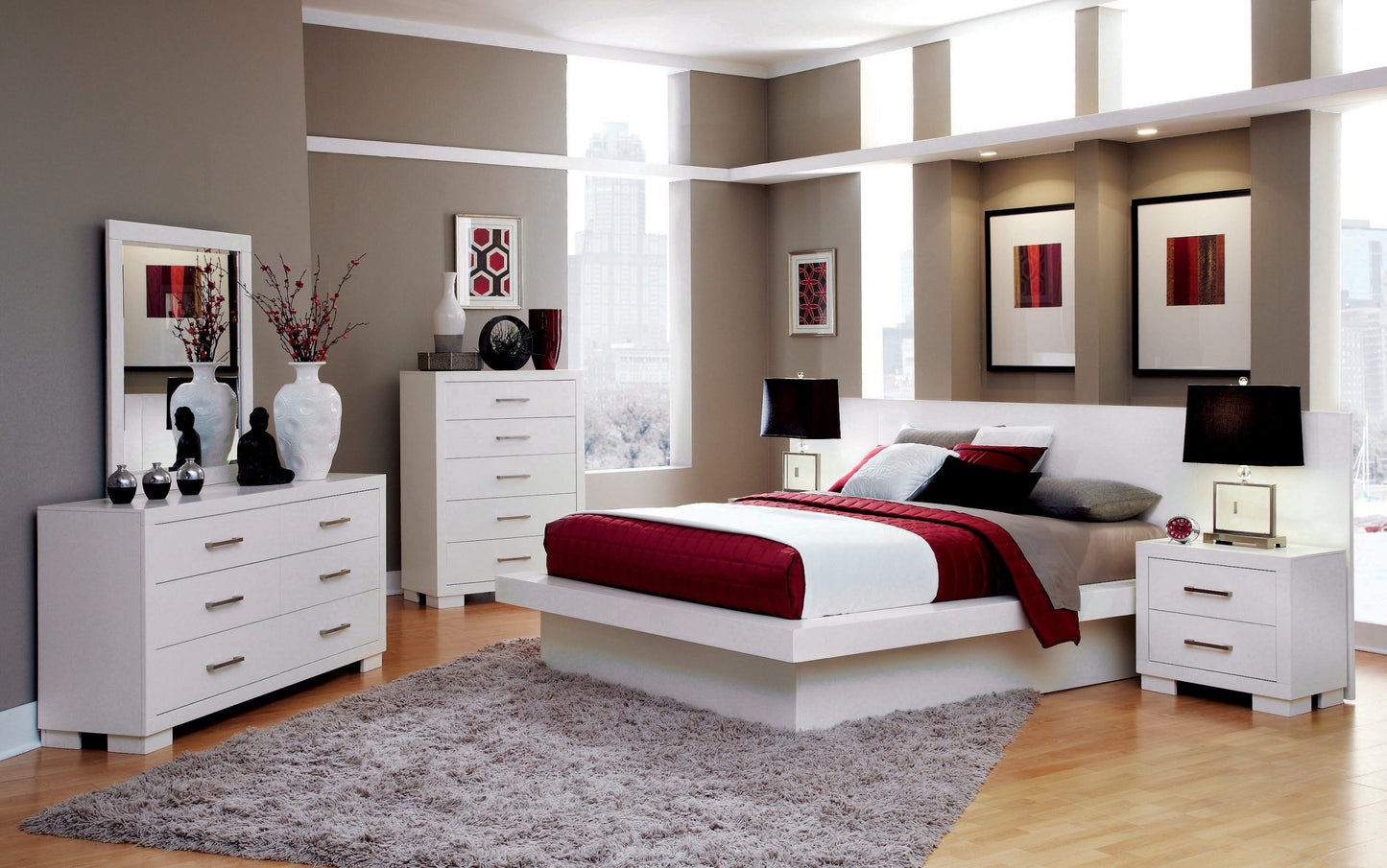 WHITE - BED