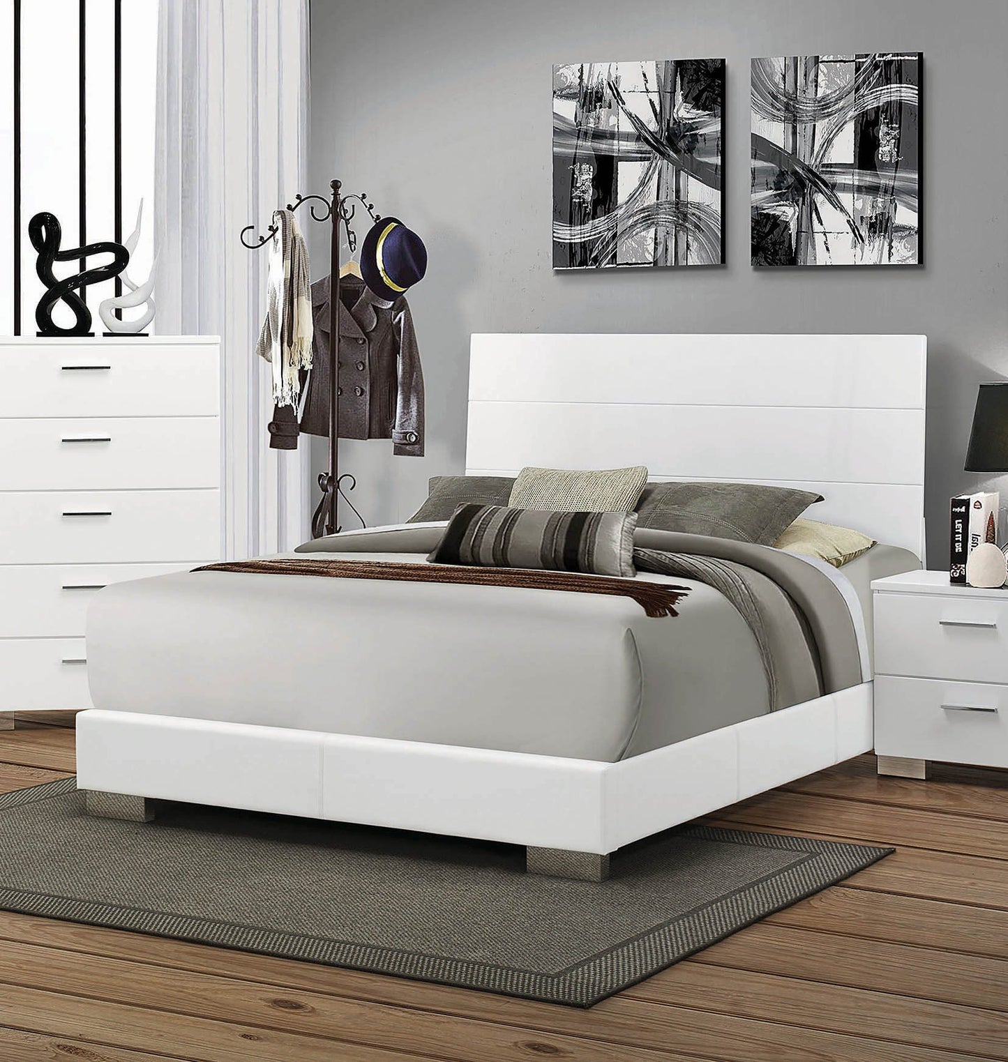 GLOSSY WHITE - BED