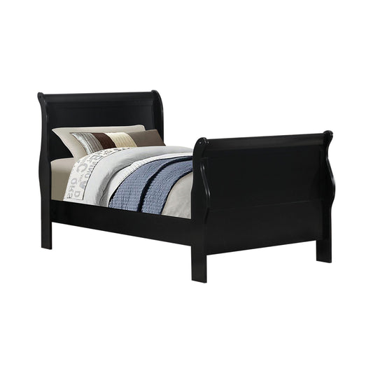 BLACK - PANEL BED