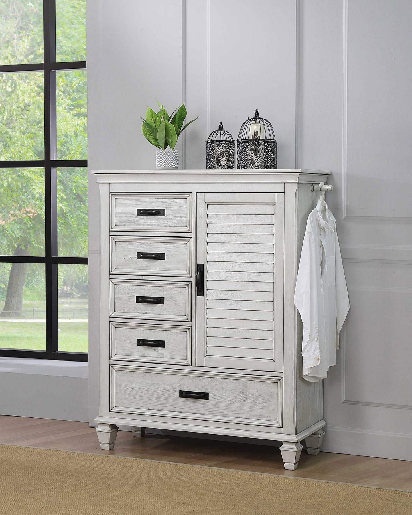 ANTIQUE WHITE - DOOR CHEST