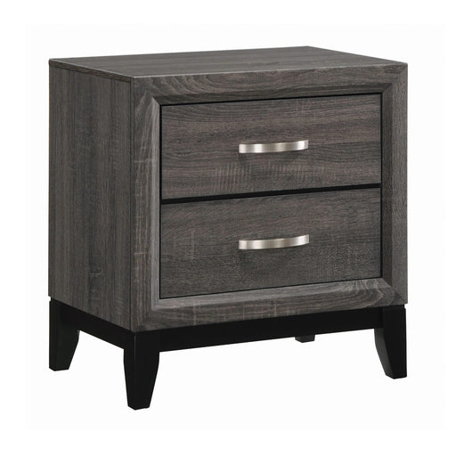 GREY OAK BRUSH  NIGHT STAND - Black Transitional Night Stand | NorCal Furniture Santa Clara CA