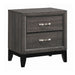 GREY OAK BRUSH  NIGHT STAND - Black Transitional Night Stand | NorCal Furniture Santa Clara CA