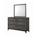 YOLK  MIRROR - Black Transitional Mirror | NorCal Furniture Santa Clara CA