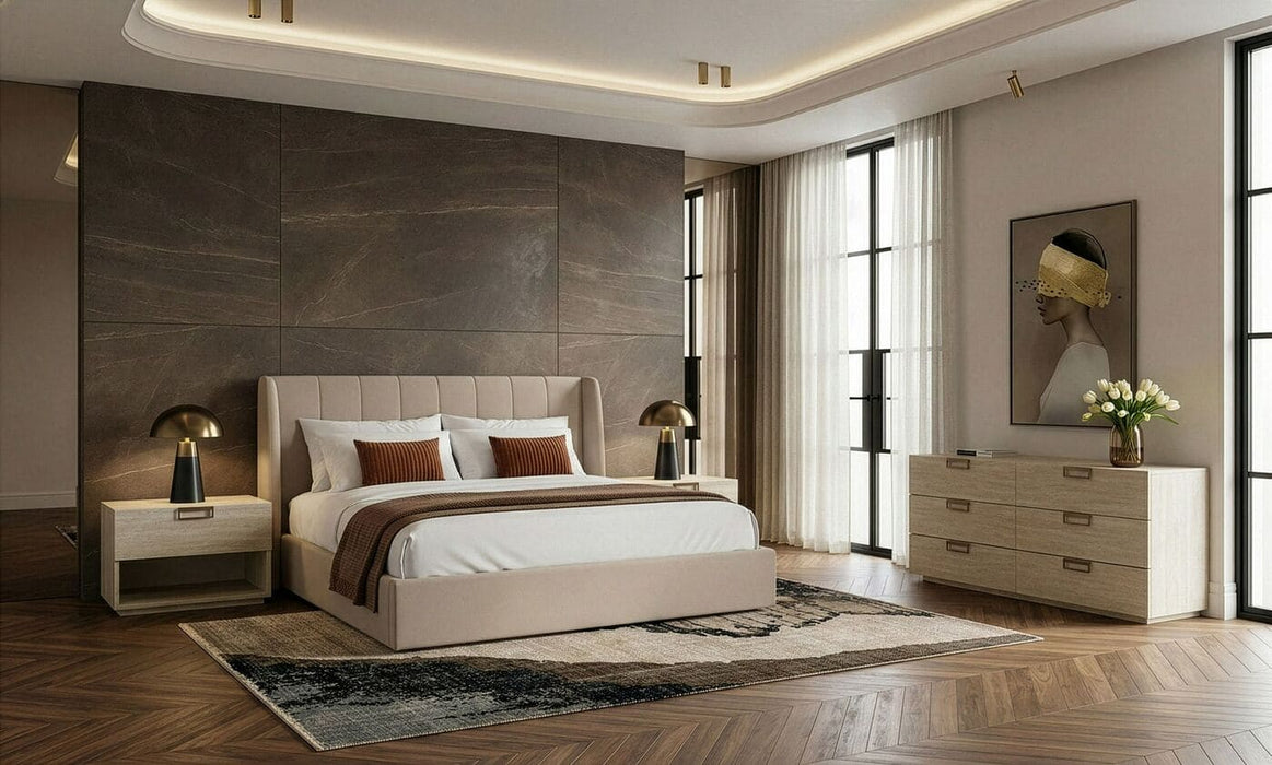 Lago bedroom collection styled in a bedroom