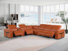 1126 DivanItalia Cream 7pc-4PR L-Shaped Sectional