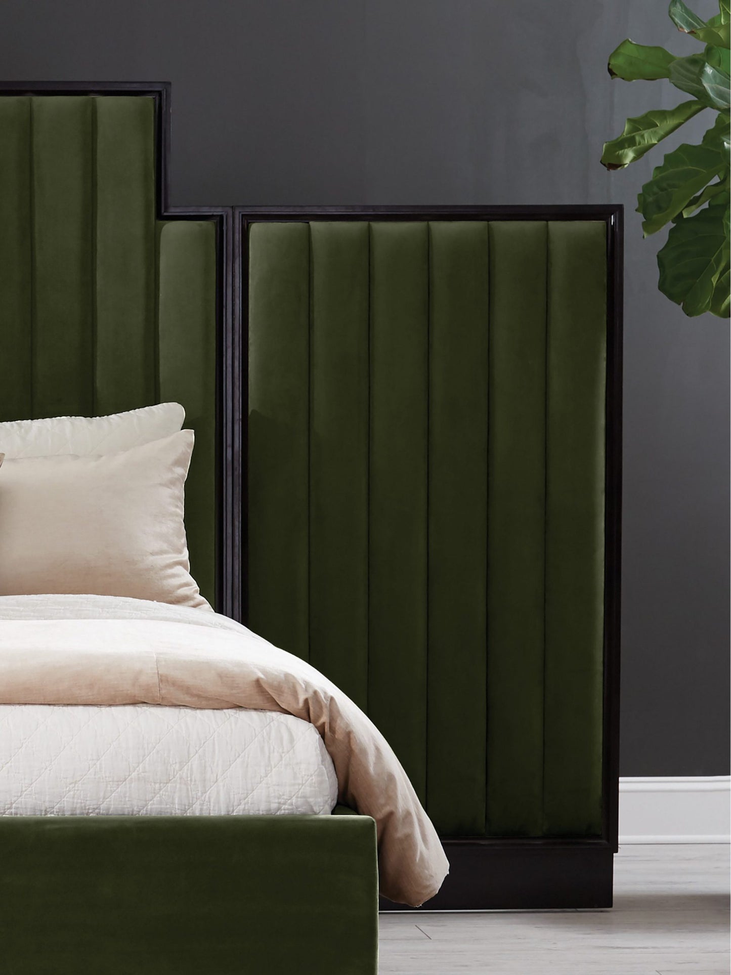 AMERICANO/DARK MOSS VELVET - BED