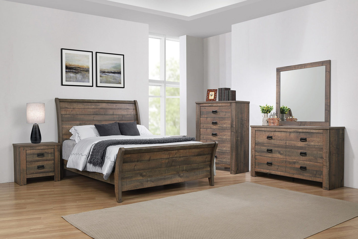 WEATHERED OAK - BED