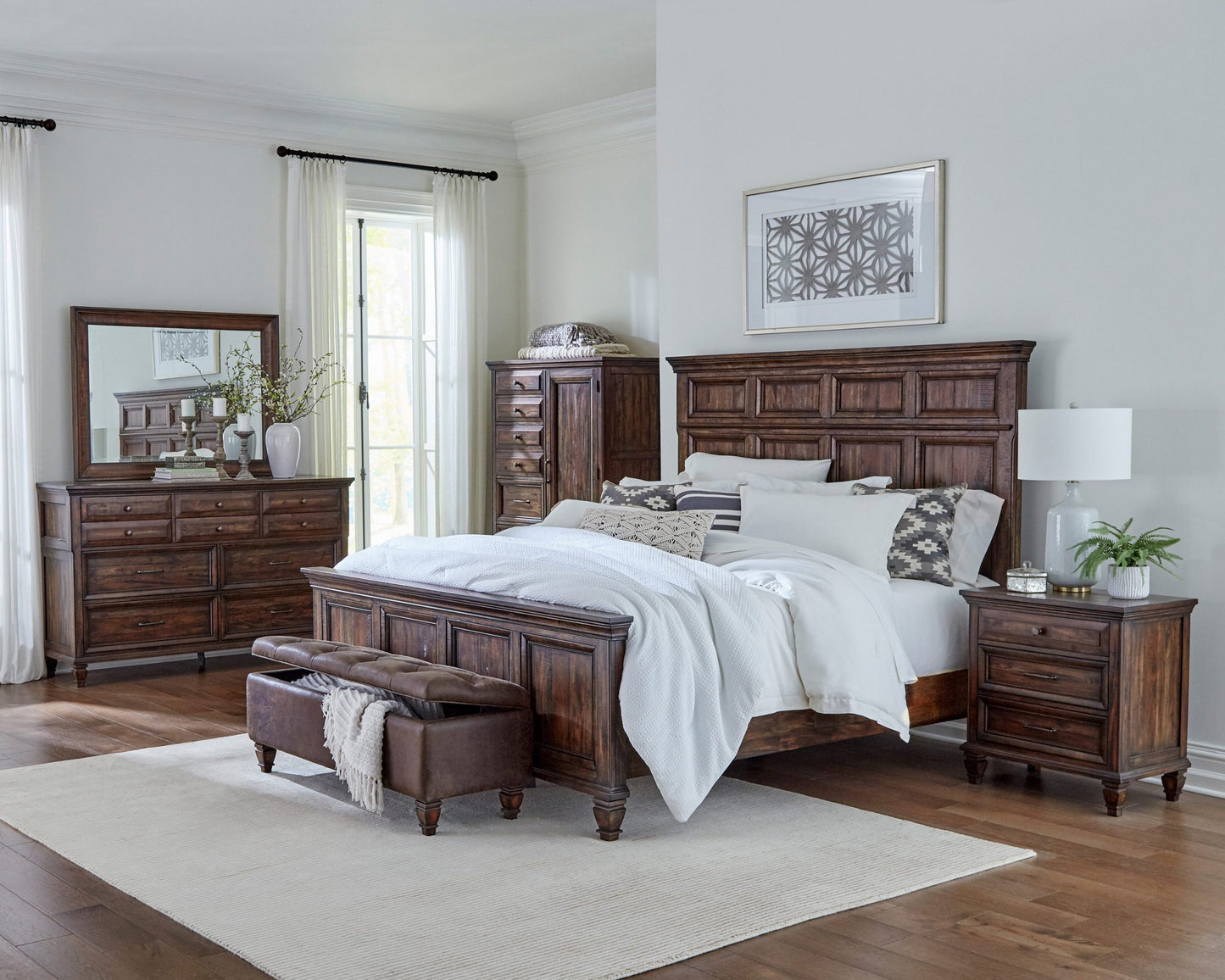 WEATHERED BURNISHED BROWN - DOOR CHEST