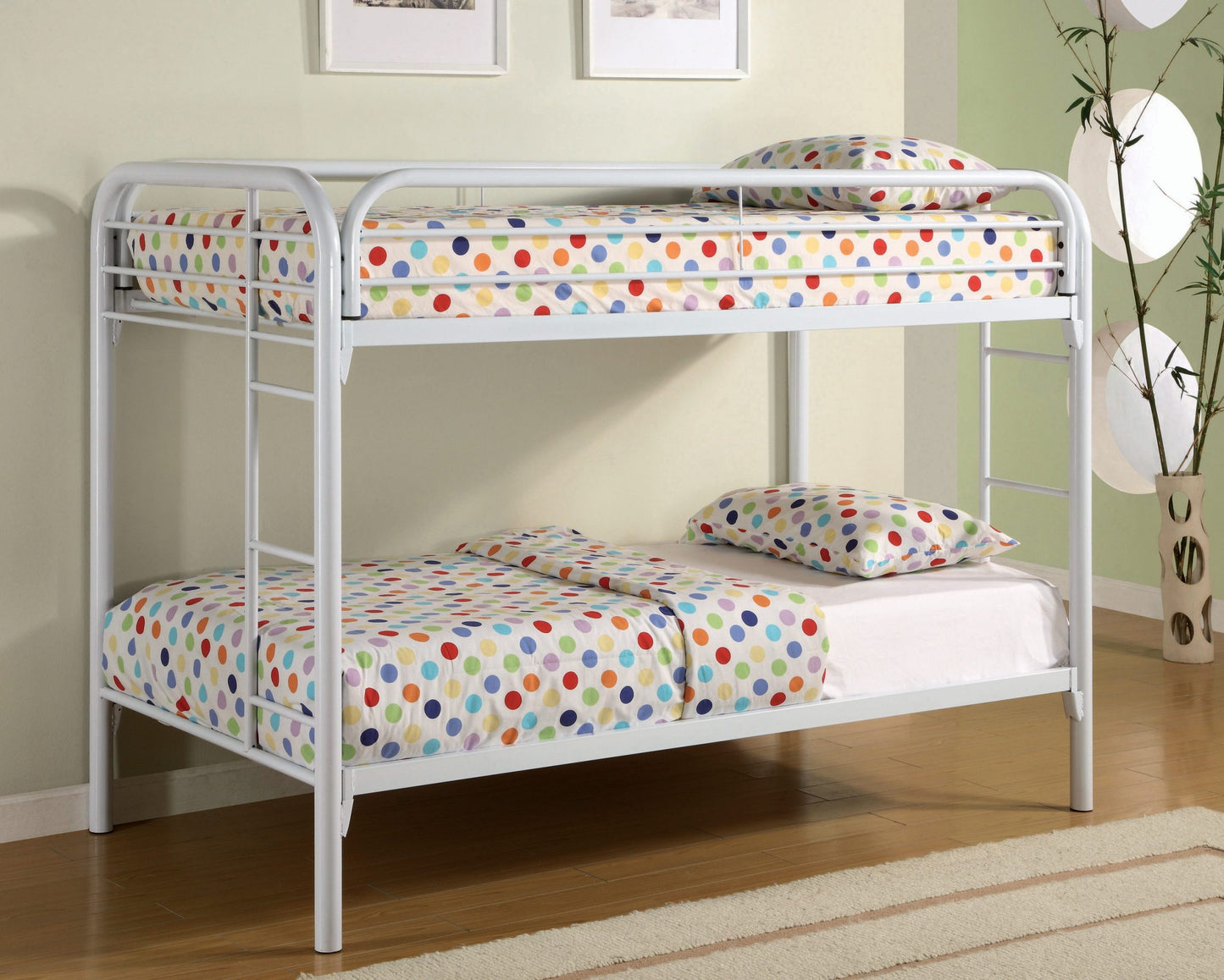 WHITE - TWIN OVER TWIN BUNK BED