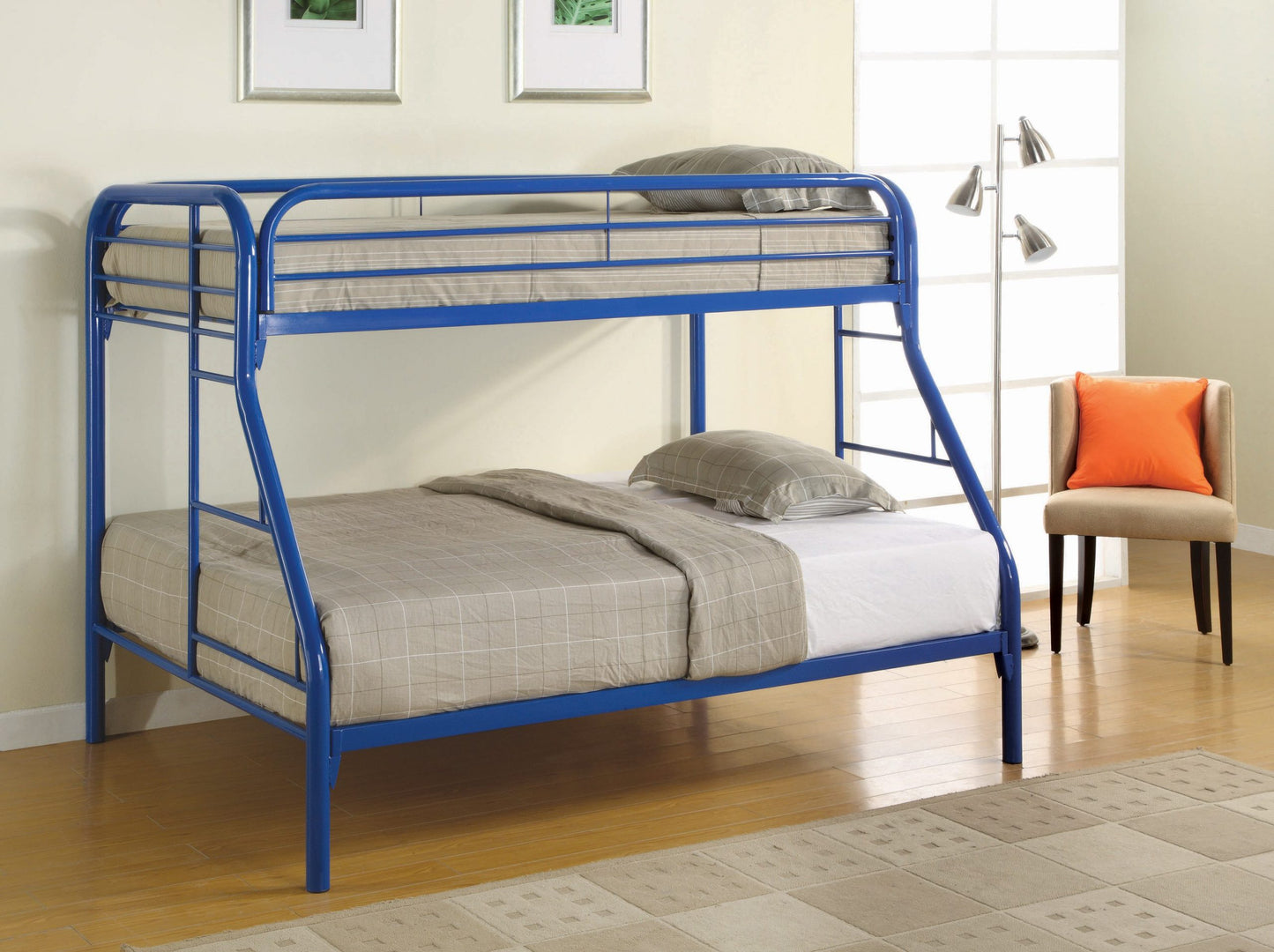 BLUE - TWIN OVER FULL BUNK BED