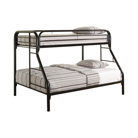 BLACK - TWIN OVER FULL BUNK BED