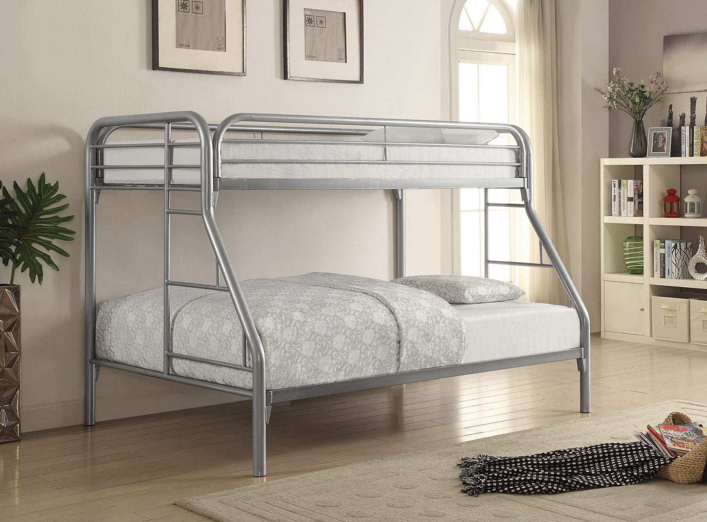 SILVER - TWIN OVER FULL BUNK BED