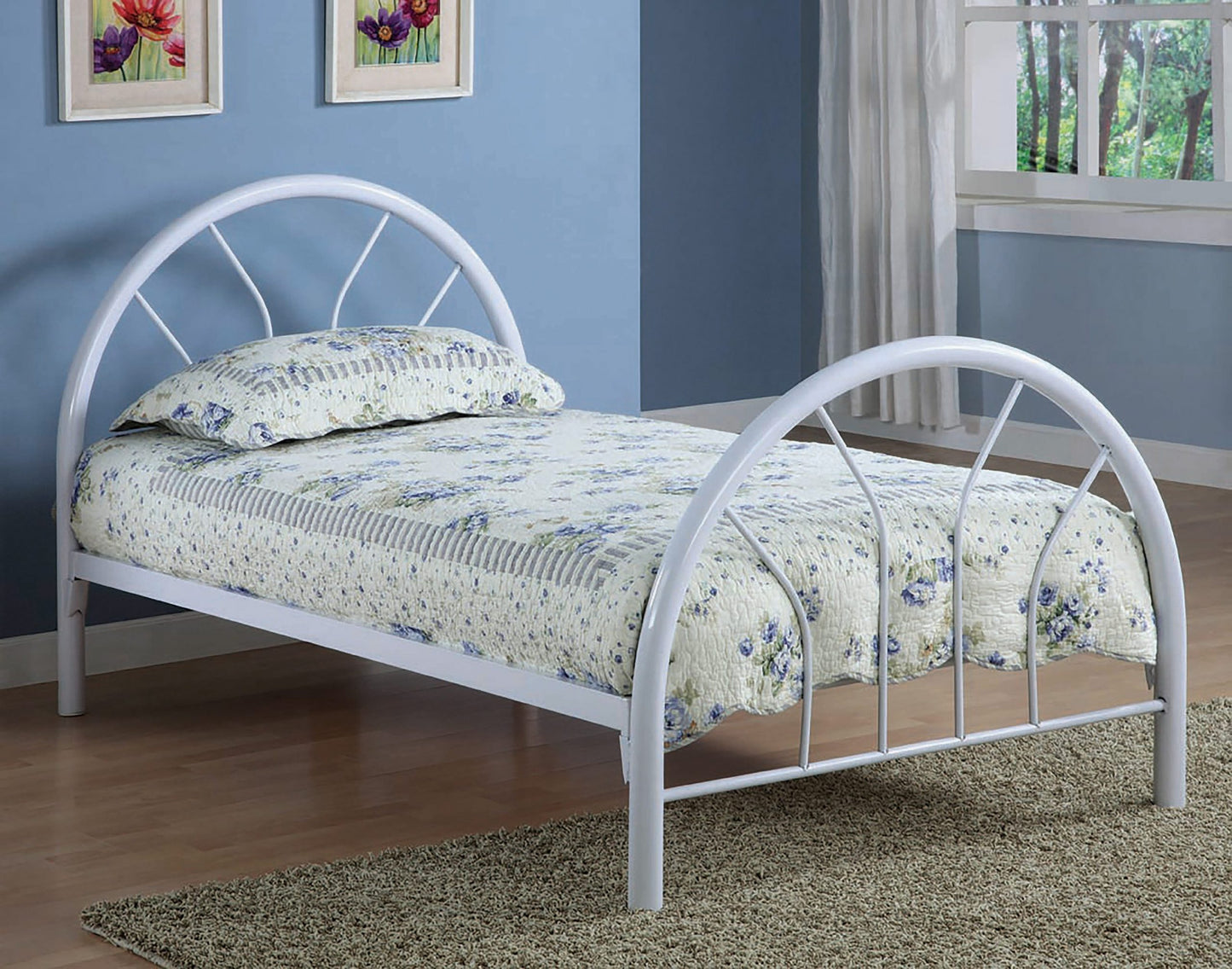 WHITE - TWIN BED