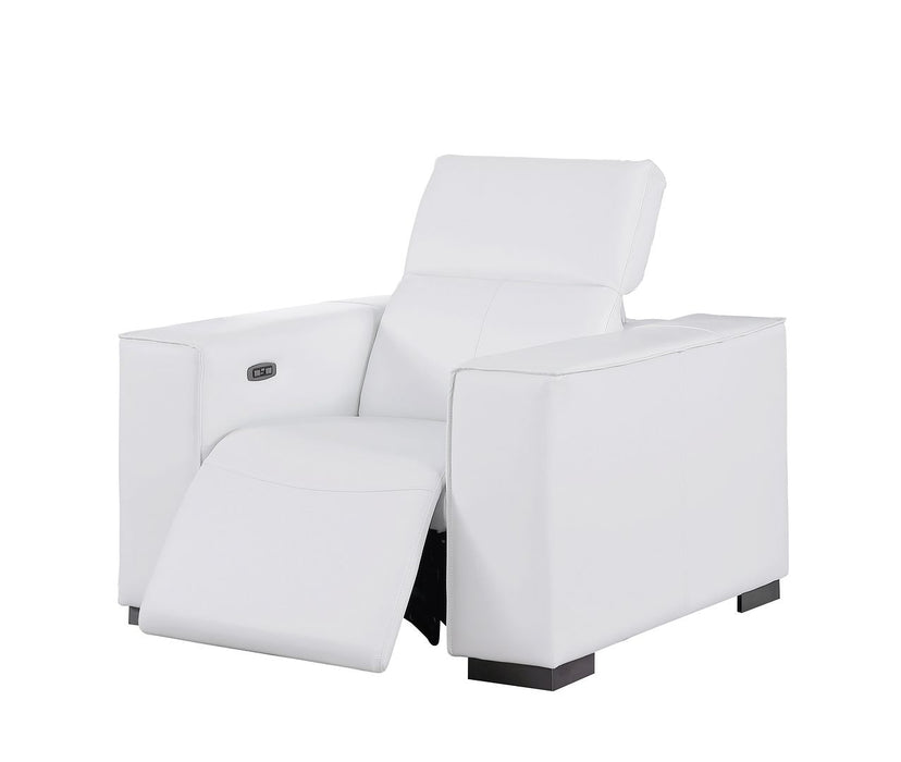 Global United 1208 3-Piece Reclining Set White