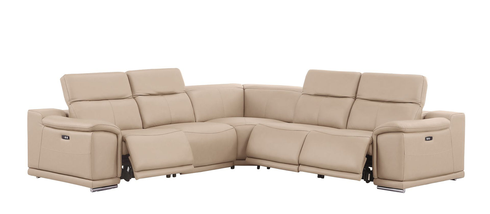 Global United 2679 L-Shaped Power Reclining Sectional – Beige Detail