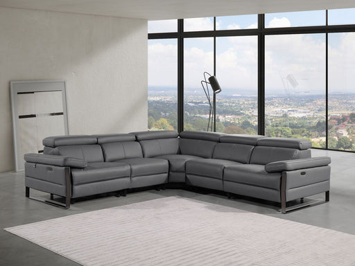 DivanItalia 1246 5-Piece Sectional Dark Grey