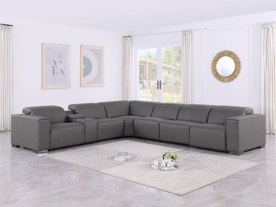 Global United 1208 Dark Grey 7PC Sectional