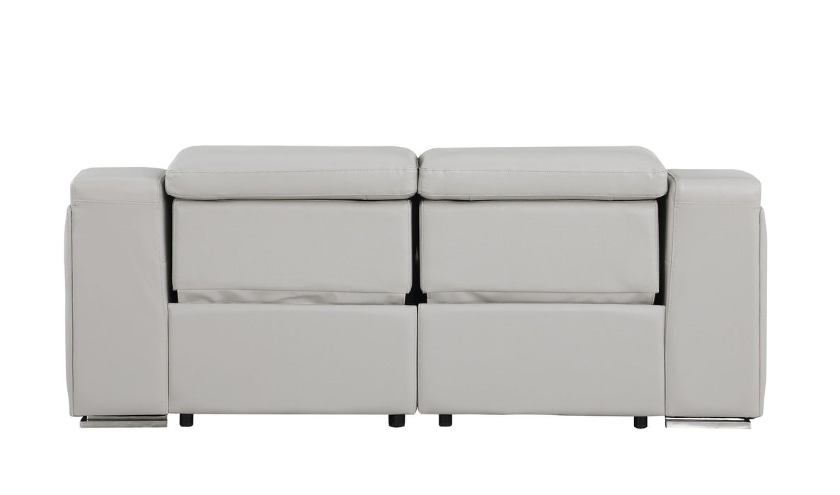 Global United 6111 Power Reclining Loveseat | Genuine Leather