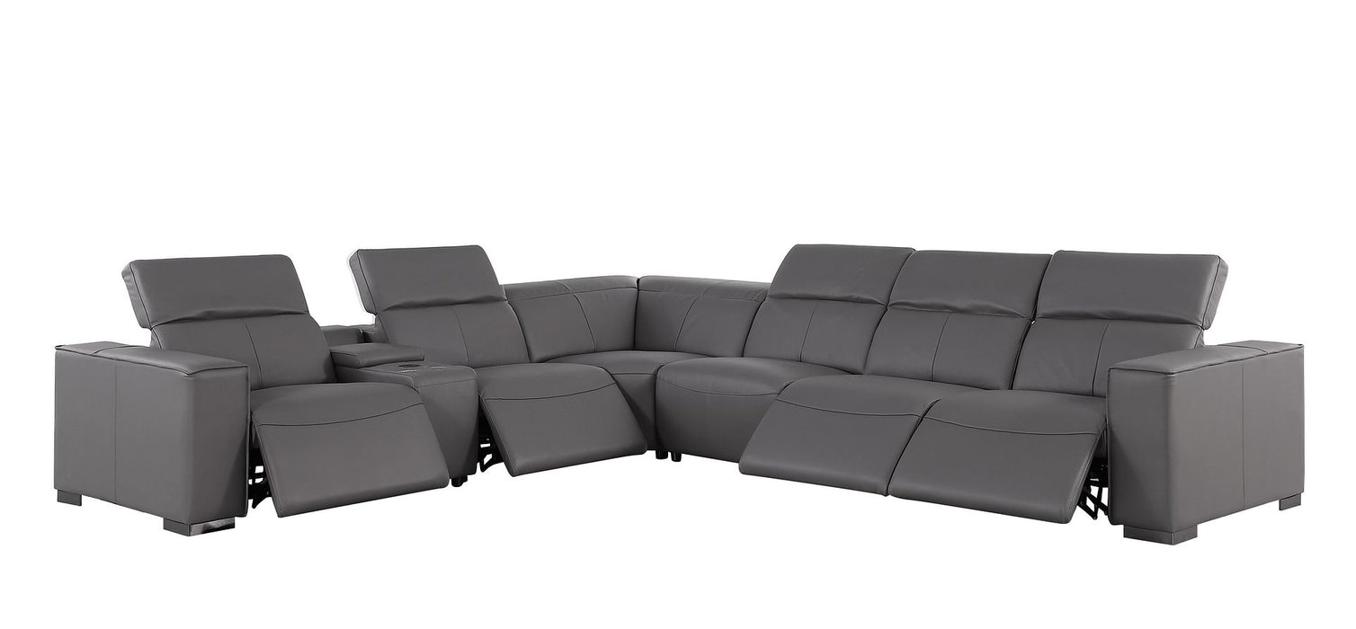 Global United 1208 Dark Grey 7PC Sectional