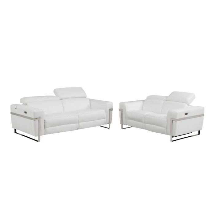 DivanItalia 990 Power Reclining Loveseat | Italian Leather