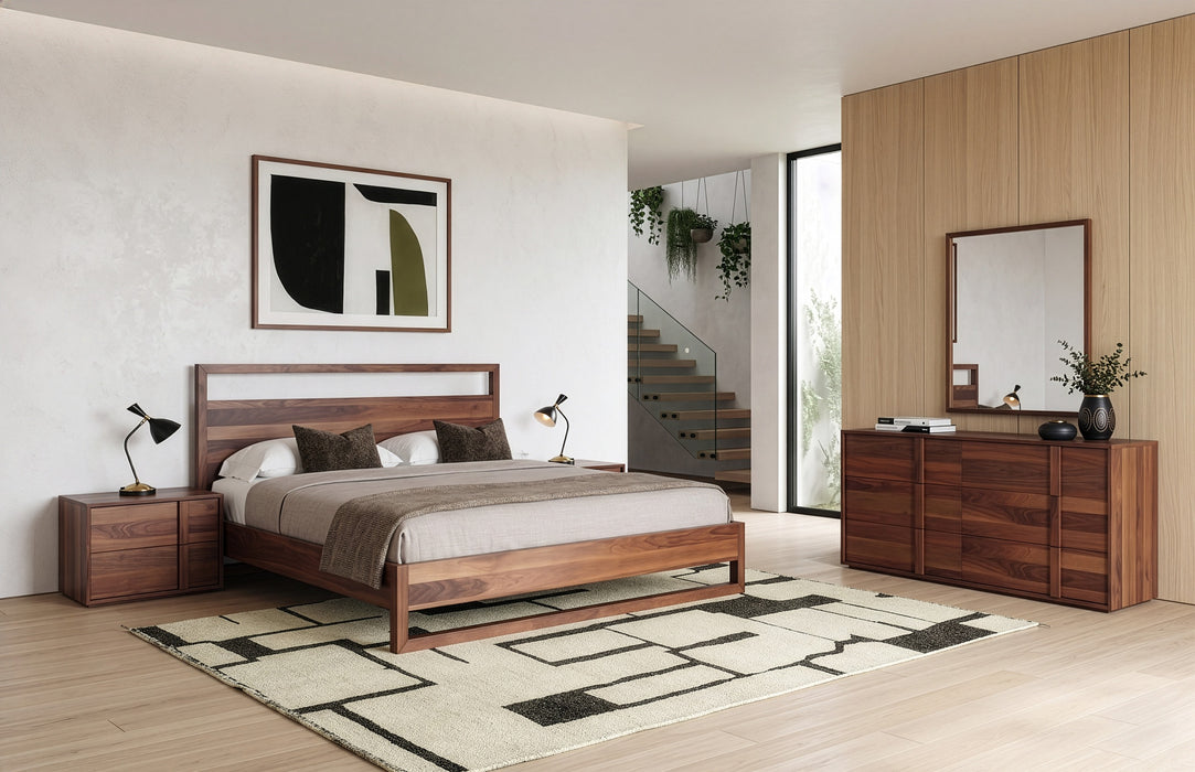 Berlin - Modern Walnut Bedroom Set