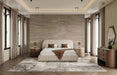 Hortman - Modern Beige Velvet Bed