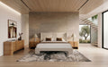 Newhart - Modern Beige Fabric Bed
