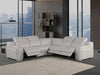 Global United 6111 5-Piece L-Shaped Power Sectional – Light Grey