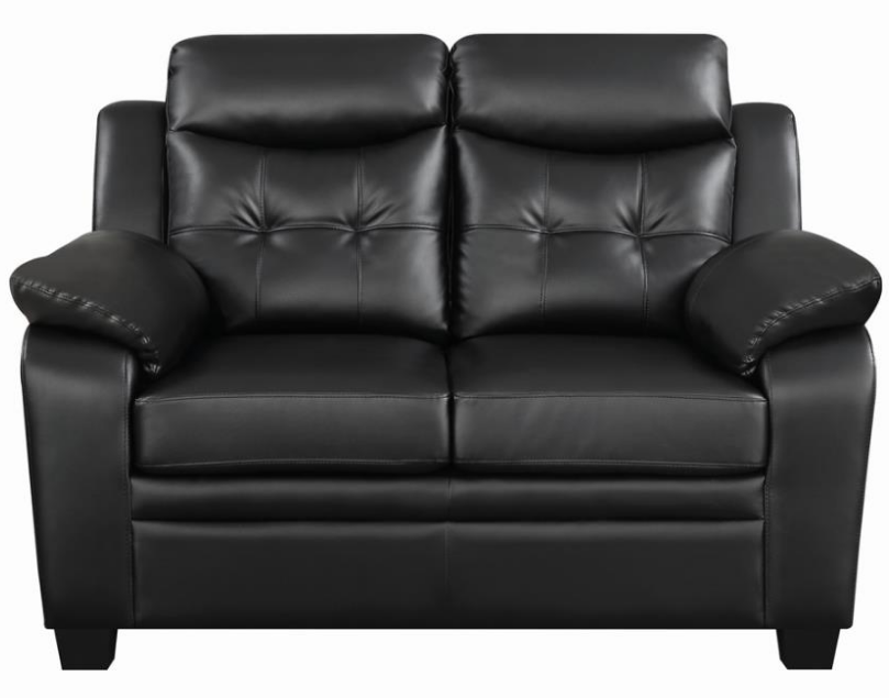 Everyday Black Stationary Loveseat