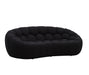 Yolonda - Modern Curved Black Fabric Sofa Set