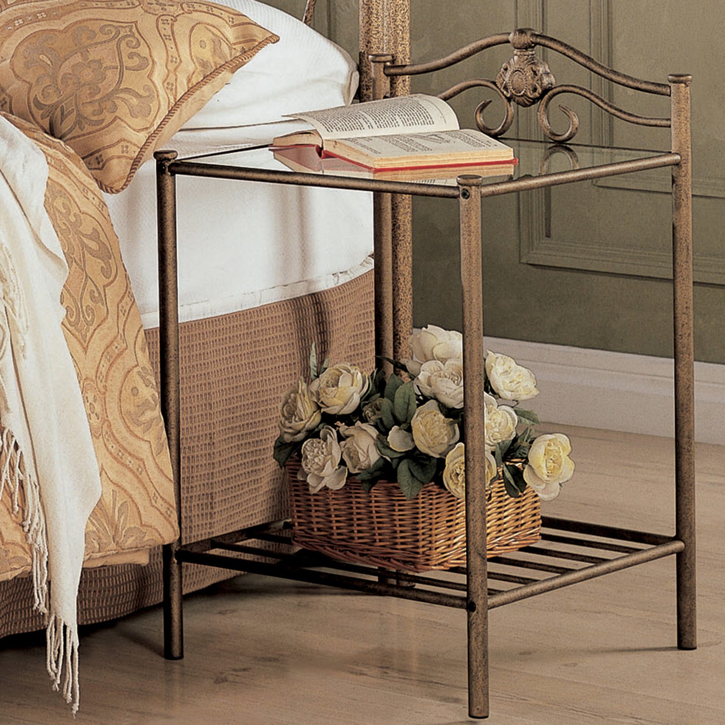 ANTIQUE BRUSHED GOLD - NIGHT STAND